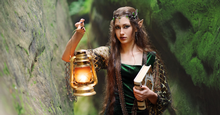 World of Warcraft players, like this elf lady in green, play out enchanted archetypal stories